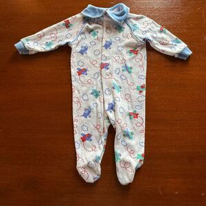 Vintage babygro terry baby boy airplane sleeper